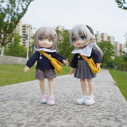 Accesorios para bebés OB11, ropa para niños, jardín de infantes, lindas tendencias, accesorios para muñecas humanoides, muñecas 1/12, juguetes geniales de anime.