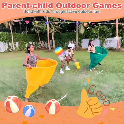 Juego de patio "Granny Pants", juegos de patio, juego de reunión familiar, gigante al aire libre con pelota saltarina, juego recreativo en equipo, decoraciones para fiestas