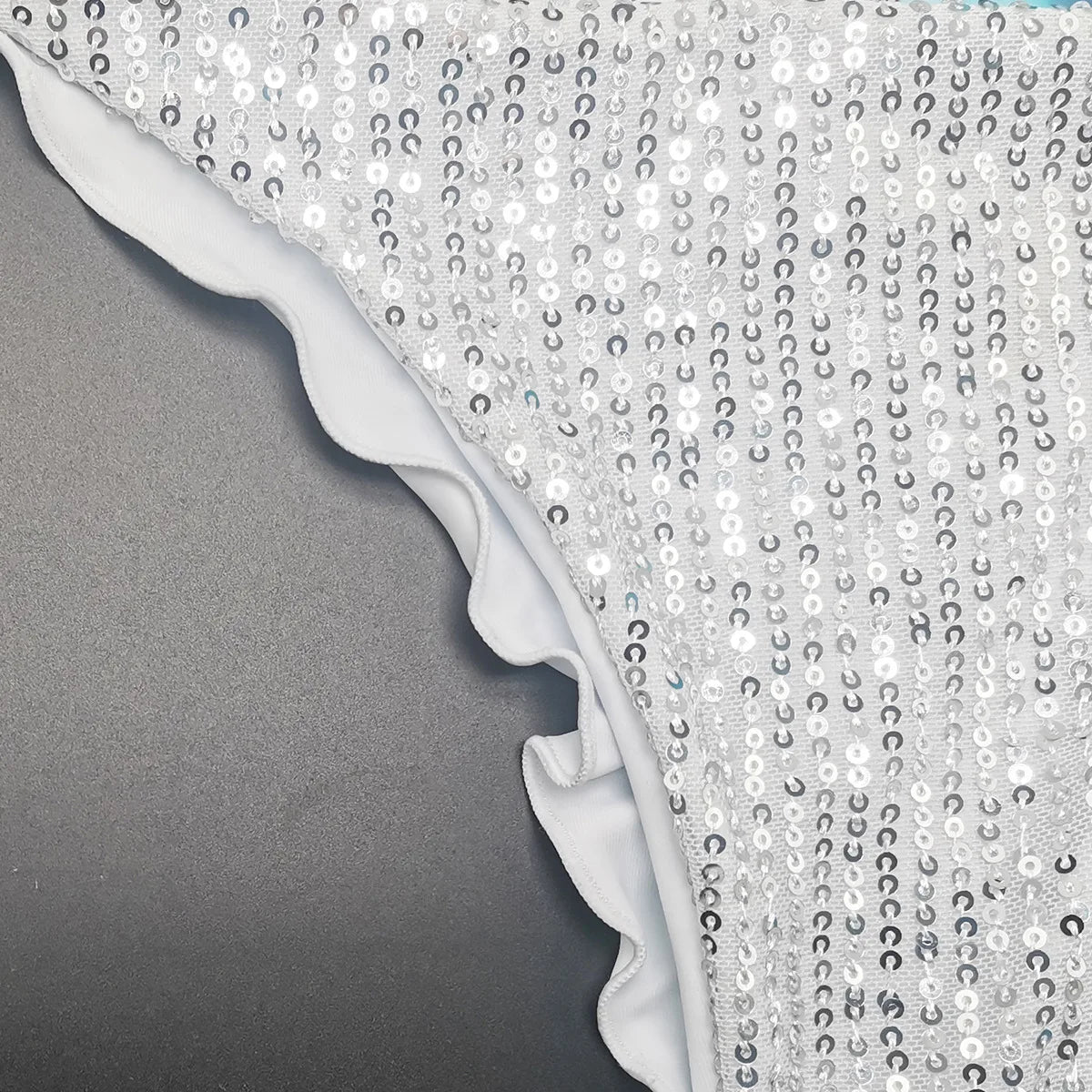 Bikini unicolor con purpurina, bañador sexy con cuello halter, traje de baño para mujer, conjunto de bikini con lentejuelas brillantes, ropa de playa, bikini brasileño