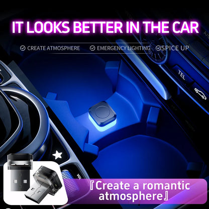 Nueva luz ambiental USB para interior de coche, luces de señal LED, lámpara de lectura automática, luces nocturnas decorativas, accesorios interiores