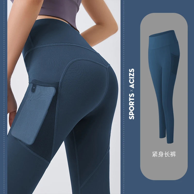 Leggings deportivos de cintura alta con bolsillos, ideales para fitness, correr y hacer ejercicio. Nuevos modelos 2023. Pantalones deportivos de secado rápido para mujer. Perfectos para entrenar y hacer yoga.