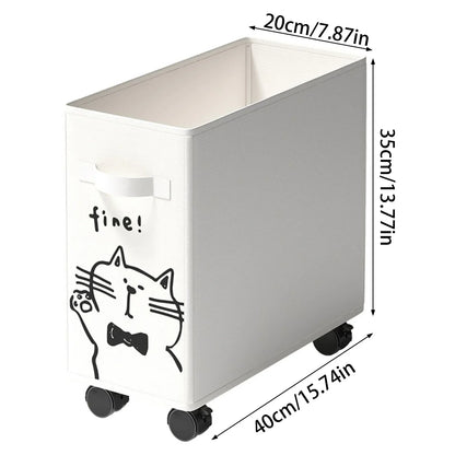 Carrito de oficina debajo del escritorio, cesta de almacenamiento que ahorra espacio y organización sin esfuerzo, adecuado para el hogar y la sala de estar.