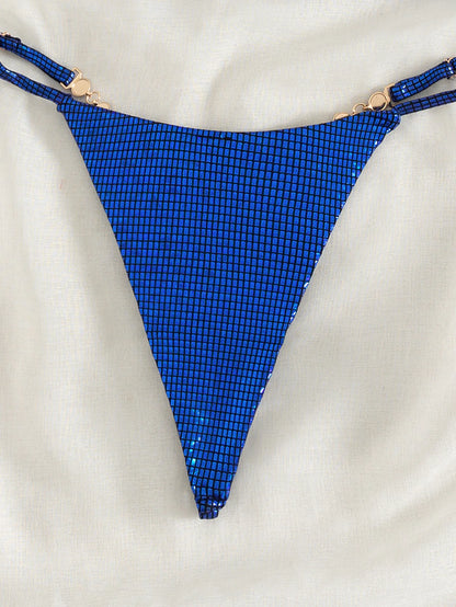 XS - L Sexy Diamond Mini Tanga Halter Bikini Mujer Traje de baño Traje de baño femenino Conjunto de bikini de dos piezas Traje de baño Nadar