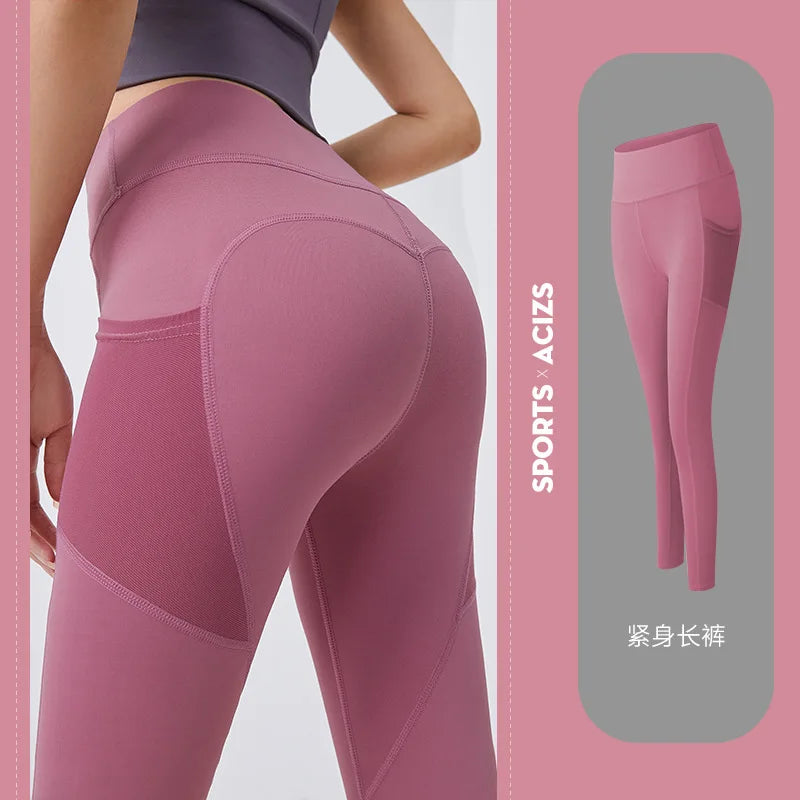 Leggings deportivos de cintura alta con bolsillos, ideales para fitness, correr y hacer ejercicio. Nuevos modelos 2023. Pantalones deportivos de secado rápido para mujer. Perfectos para entrenar y hacer yoga.