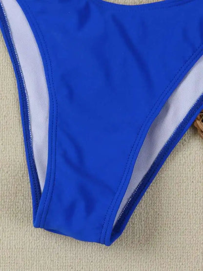 Conjuntos de bikini sin tirantes para mujer, traje de baño de dos piezas con efecto push up, bañadores sexys de color liso, ropa de playa sin espalda para mujer