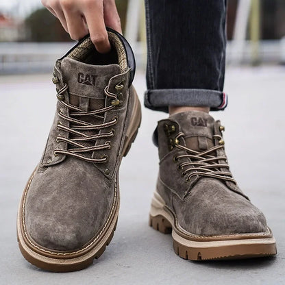 Botas de nieve para hombre, ideales para el invierno. Botas clásicas de caña alta para senderismo, con suela gruesa antideslizante y gran practicidad.