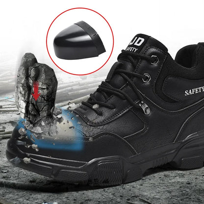 Zapatos de trabajo de seguridad unisex con puntera de acero, transpirables, antiaplastamiento, antipinchazos, calzado de protección laboral para hombres y mujeres, zapatillas, botas de seguridad.