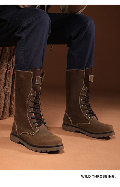 Zapatos de senderismo para hombre, botas de caza impermeables, botines tácticos de combate en el desierto, zapatos de trekking, zapatillas de trabajo de cuero para caminar para mujer