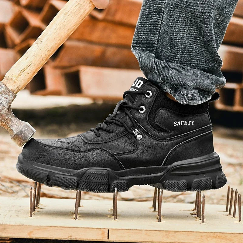 Zapatos de trabajo de seguridad unisex con puntera de acero, transpirables, antiaplastamiento, antipinchazos, calzado de protección laboral para hombres y mujeres, zapatillas, botas de seguridad.