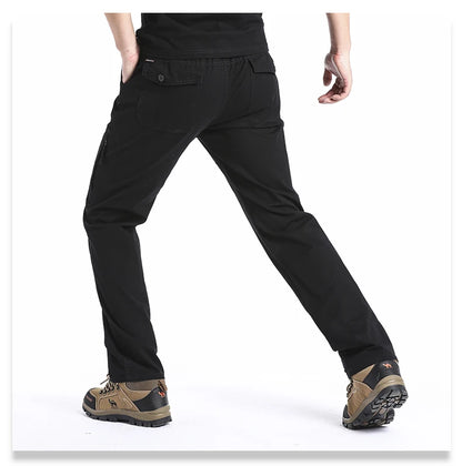 Pantalones cargo de algodón de alta calidad para hombre, pantalones tácticos informales con múltiples bolsillos para primavera y otoño, para acampar al aire libre, senderismo y trabajo.