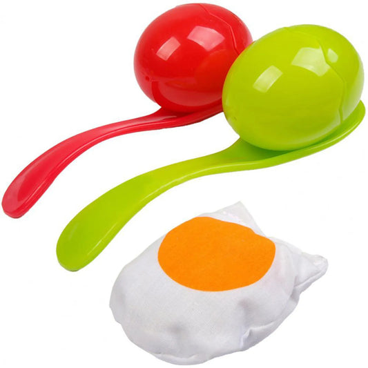 Juego de carreras de huevos y cucharas con yemas, juegos al aire libre para niños, deportes de campo, recuerdos de fiesta, juguetes interactivos entre padres e hijos.