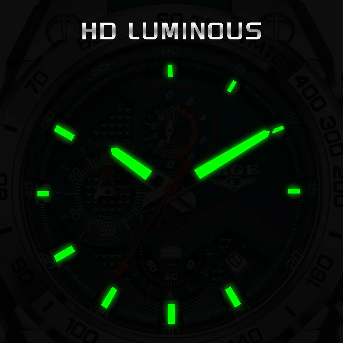 Reloj LIGE para hombre, multifunción, correa de silicona, resistente al agua, luminoso, calendario, moda, deportivo, cuarzo.