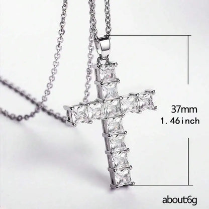 Nuevos collares de moda para mujer, colgantes dorados multicolores con cruz de Jesús y cristales, collar para mujer, joyería para fiestas y tiempo libre.