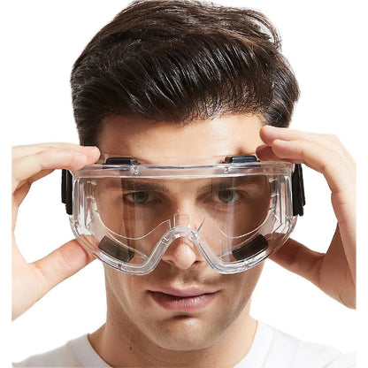 Nuevas gafas de seguridad antisalpicaduras, resistentes a impactos, a prueba de viento y antipolvo, con visión amplia para el trabajo, bricolaje y seguridad diaria.