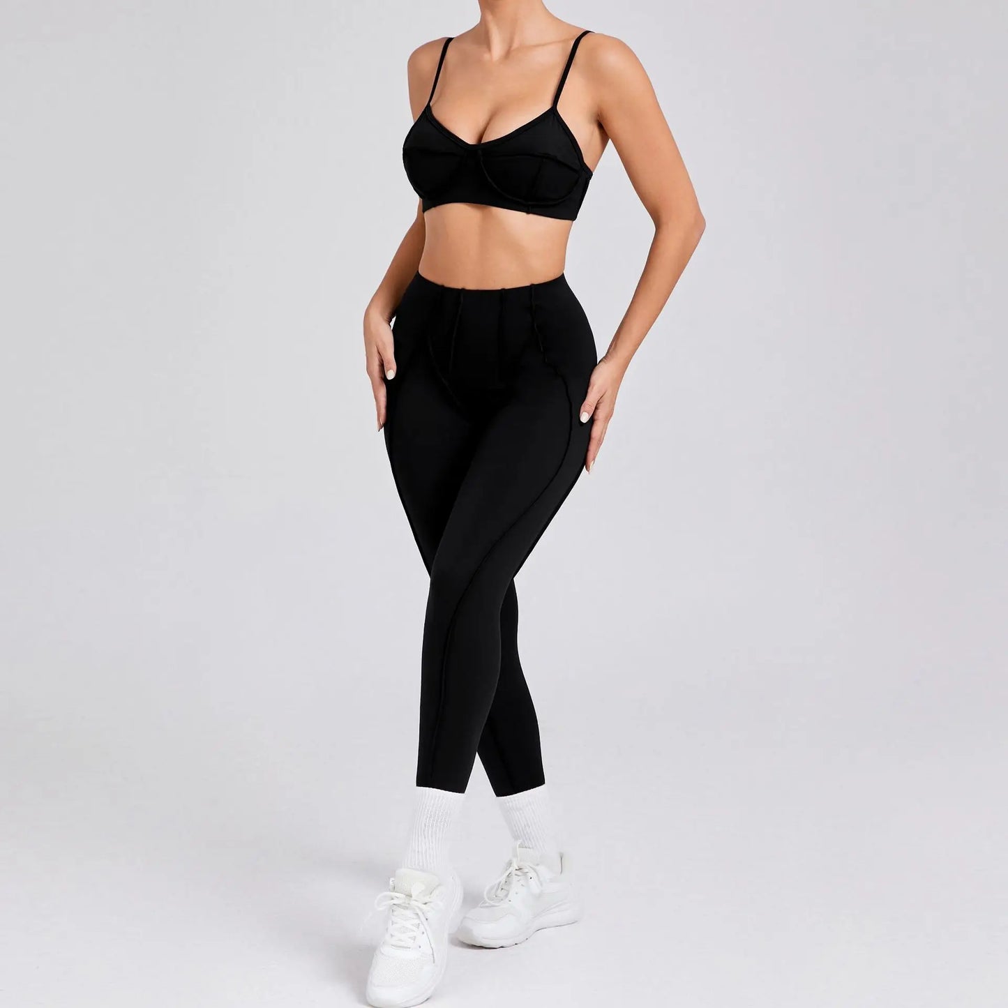 2025 New Yoga Set  2Pcs Sports Suit Women Sexy Workout Bra Suit Running Gym High Waist Legging Quick Dry Tight Yoga Clothing