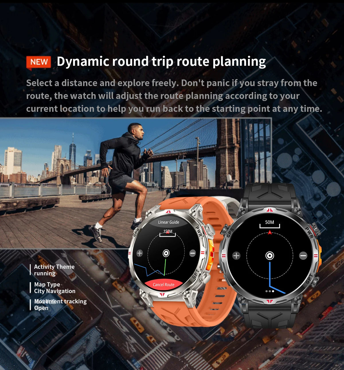 Reloj inteligente con GPS para hombre, pulsera deportiva con control del ritmo cardíaco, Bluetooth, llamadas, 530 mAh, resistente al agua hasta 3 ATM, 2025