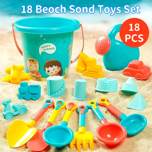 Juguetes de playa para niños, juegos de verano al aire libre, juego de arena, cubo de plástico, regadera, palas, juego de agua para playa, juguetes, herramientas, regalos