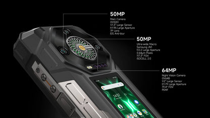 【Estreno mundial】Ulefone Armor 33 Pro 5G Teléfono resistente con batería de 25500 mAh, 512 GB de ROM, pantalla trasera de 6,59" y 3,4" a 120 Hz, NFC y Android.