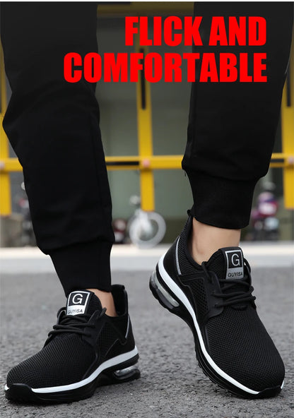 Steel Toe Protective Safety Shoes Men Women Work Sneakers Lightweight Breathable Indestructible Work Shoes Men Safety Boots