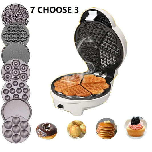 Máquina para hacer sándwiches, wafles, horno, plancha, pastel, huevo de burbujas, desayuno, eléctrica