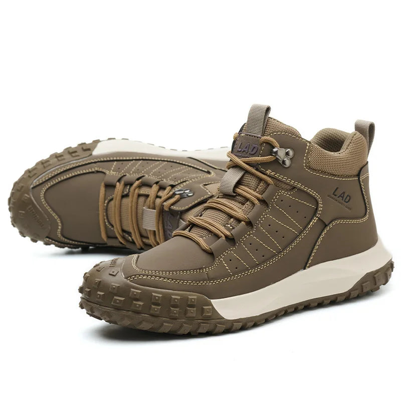 Zapatos de seguridad para hombre, de caña alta, cómodos, con suela blanda, antiimpactos y resistentes a perforaciones, botas de trabajo para obras de construcción.