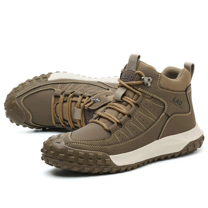 Zapatos de seguridad para hombre, de caña alta, cómodos, con suela blanda, antiimpactos y resistentes a perforaciones, botas de trabajo para obras de construcción.