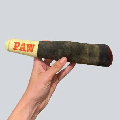 Divertidos juguetes interactivos para perros: peluche chirriante con diseño de cigarro, juguete creativo para masticar para perros pequeños y medianos.