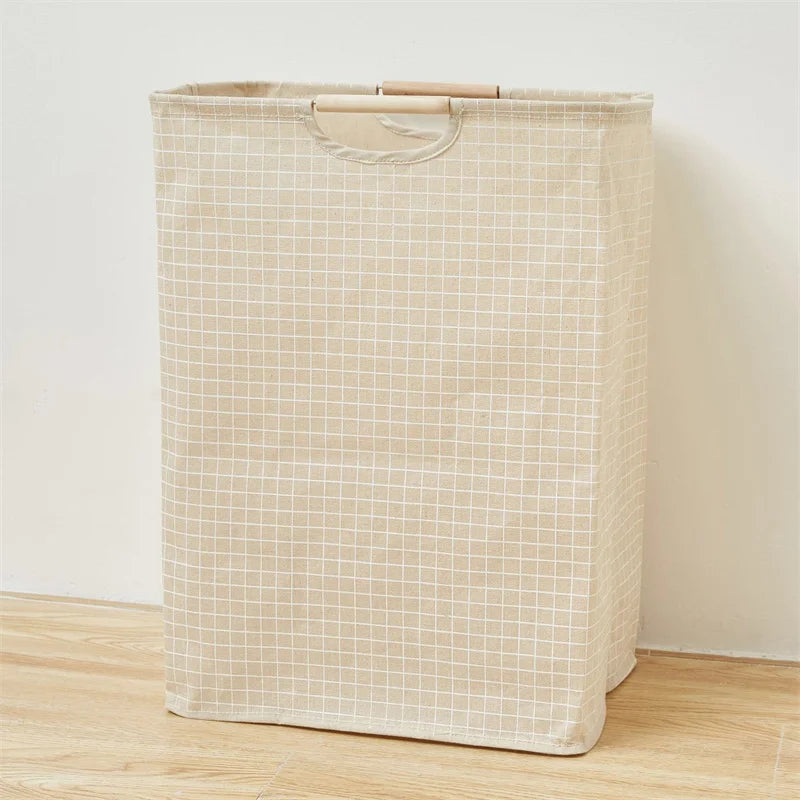 Cesta de lavandería de gran capacidad para ropa sucia con asa, cesta plegable para ropa, accesorios de baño