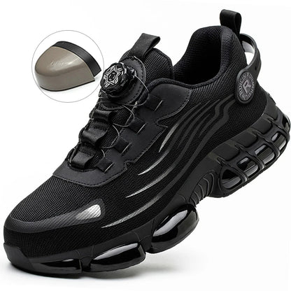 Zapatos de seguridad con punta de acero indestructibles, antideslizantes y resistentes a la abrasión, zapatillas de trabajo para hombre, resistentes y cómodas.