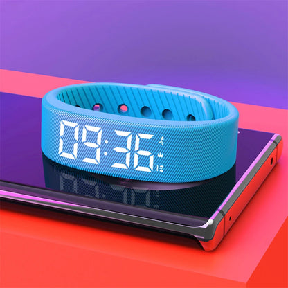 Pulseras inteligentes digitales LED, reloj inteligente resistente al agua, podómetro para correr, monitor, alarma de vibración y recordatorio.
