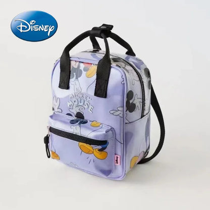 Mochila de moda con dibujos animados de Mickey Mouse de Disney, mochila escolar de lona de Minnie para mujer, mochila de gran capacidad a la moda, mochila para niñas