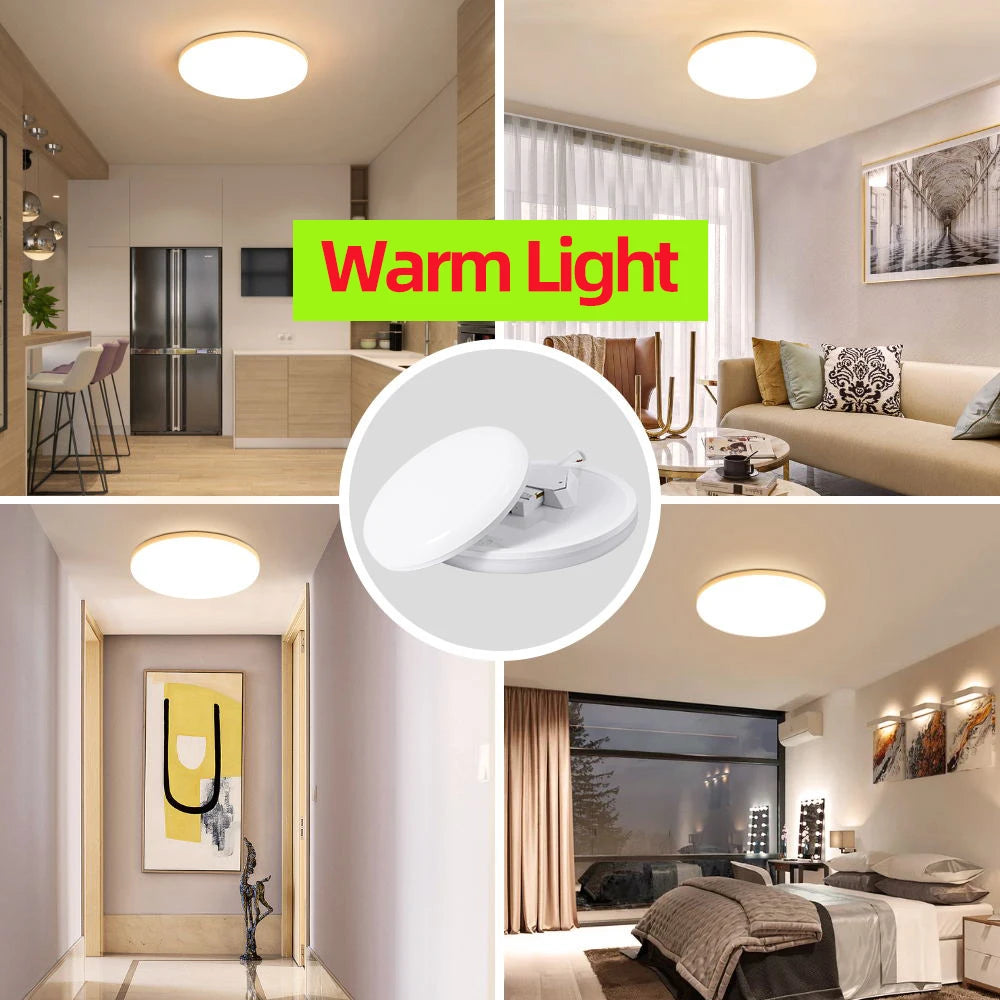 Lámpara de techo LED moderna de 15 W, 20 W, 30 W y 50 W para sala de estar, dormitorio, cocina, iluminación interior.