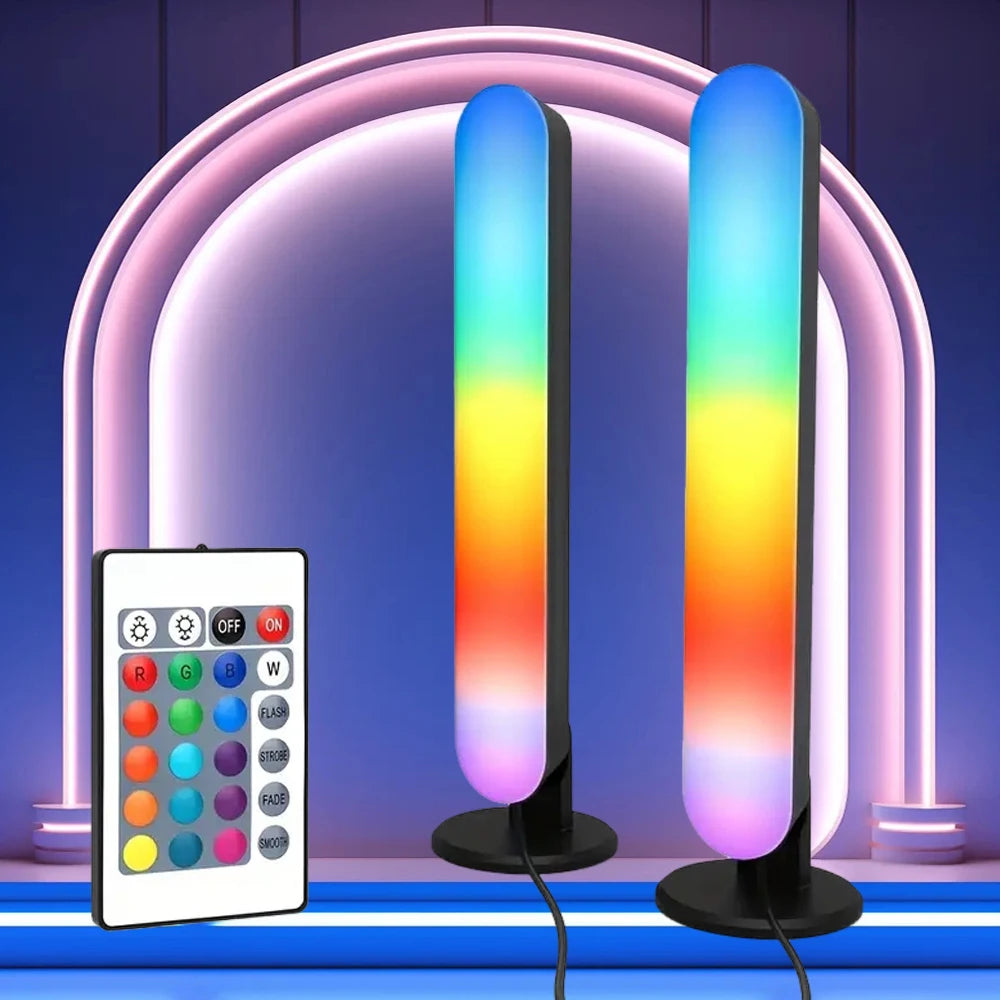 Barra de luz LED USB con cambio de color RGB, control remoto para TV, sinfonía, atmósfera, tiras de luz, música, ritmo, lámpara de captación ambiental, decoración