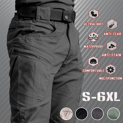 Pantalones de carga tácticos impermeables para hombre, pantalón largo militar, informal, transpirable, de secado rápido, para exteriores, nuevo modelo