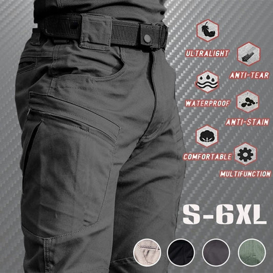 Pantalones de carga tácticos impermeables para hombre, pantalón largo militar, informal, transpirable, de secado rápido, para exteriores, nuevo modelo