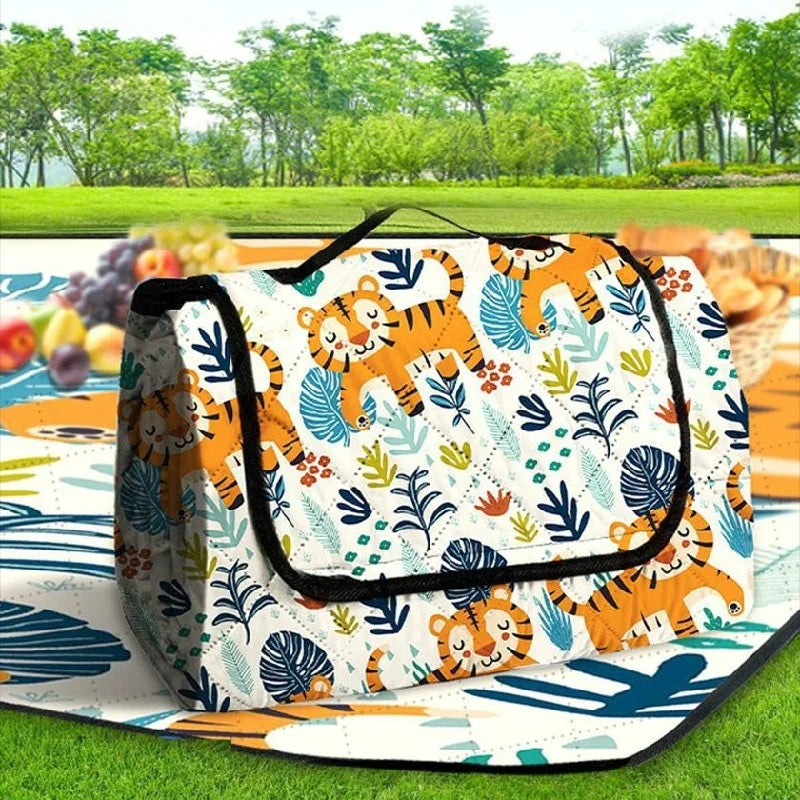 Alfombra de juegos para bebés, alfombra de actividades plegable para bebés, alfombra de playa para exteriores, manta de picnic impermeable para bebés, alfombra portátil para acampar en el campo, alfombra gruesa
