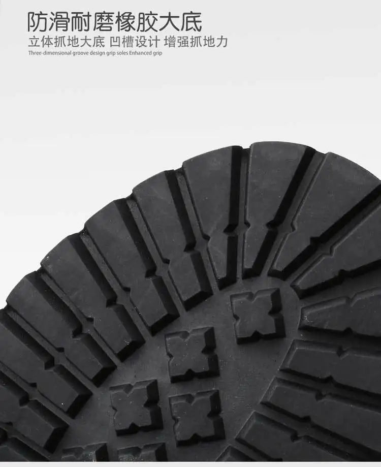 Botas altas de cuero para hombre, estilo motero, de invierno, estilo gótico punk, para hombre, estilo militar informal, para uso exterior.