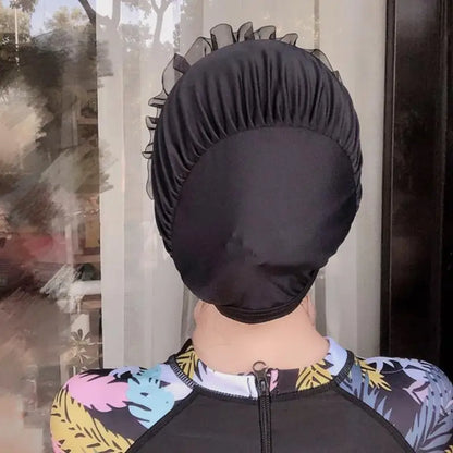 Gorros de ducha para cabello rizado, corto y largo que mantienen el peinado sin cambios.