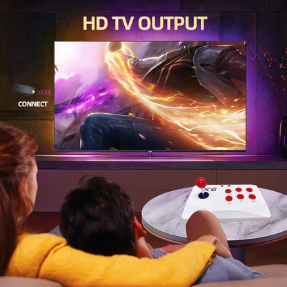 Consola de videojuegos arcade VILCORN 4K TV Game Stick con doble joystick arcade para juegos MAME/Sega/PS1/Atari, regalo para niños