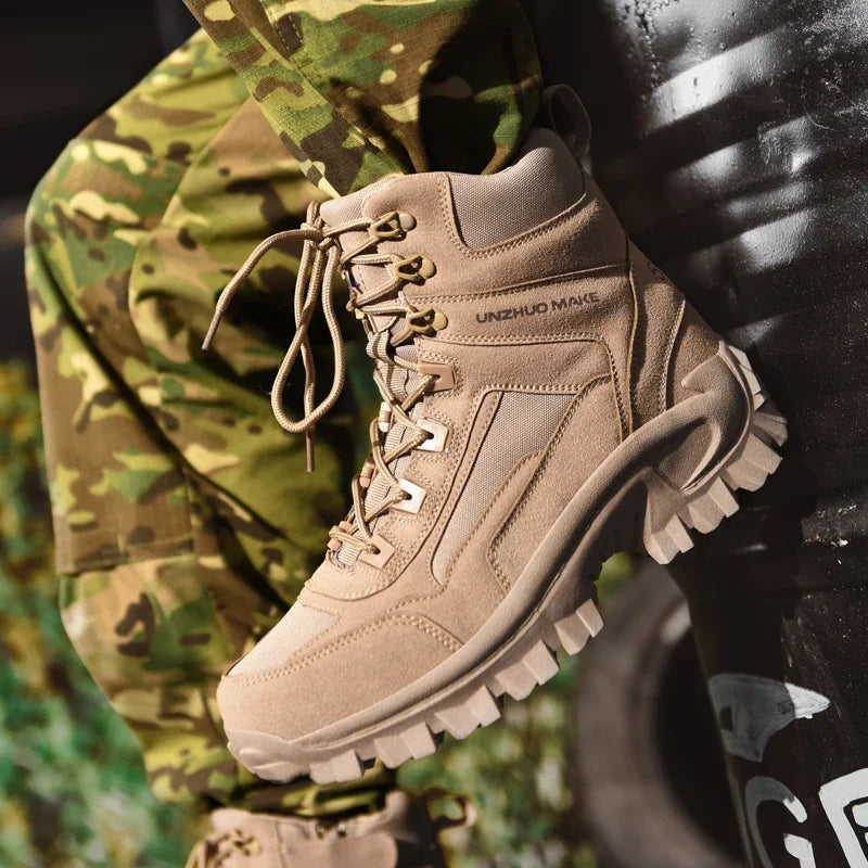 Botas de combate para hombre, ideales para senderismo, caza, trekking y camping. Botas tácticas de seguridad para el trabajo.