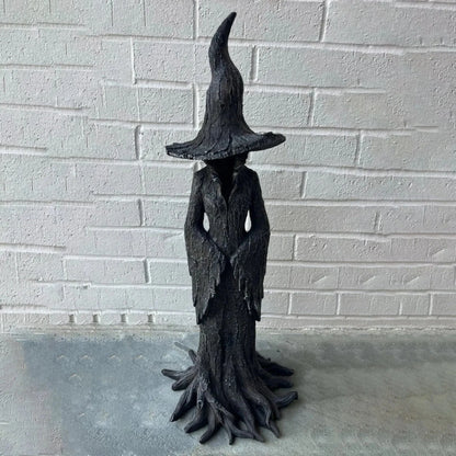 Adorno creativo de bruja de escritorio, adorno de resina para el hogar, decoración artística de bruja de Halloween, decoración romántica de Halloween