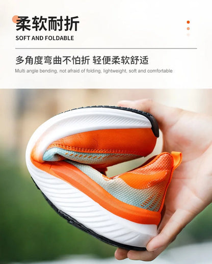 Nuevo calzado de seguridad para hombre, de cuatro estaciones, con puntera de acero antiaplastamiento y antiperforación, suela blanda antideslizante, para trabajo.