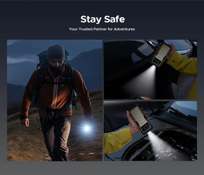 Teléfono resistente DOOGEE S200 Max, 16 GB + 512 GB, batería de 22000 mAh, procesador Dimensity 7050, pantalla de 6,72" a 120 Hz, pantalla trasera de 1,32", linterna dual.