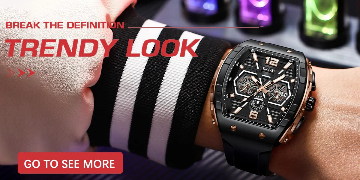 LIGE - Nuevos relojes de moda para hombre, marca superior de lujo, deportivos, impermeables, sencillos, ultrafinos, de cuarzo, reloj Masculino + caja