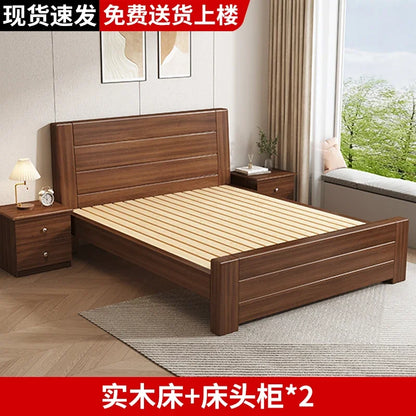 Cama de madera con almacenamiento, económica, elegante, bonita, de lujo, tamaño completo, con base de cama, tamaño queen, para el hogar, accesorios para el hogar