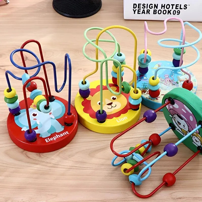 Juguetes educativos para niños menores de un año-Laberinto/juego de dedos Montessori, utilizado para desarrollar la motricidad fina 12x9x9 cm, usado
