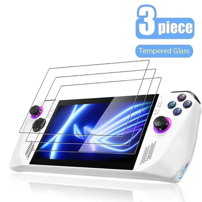 Protector de pantalla para consola portátil Asus ROG Ally, 3 unidades, película protectora de 7 pulgadas, borde curvo HD, vidrio templado.