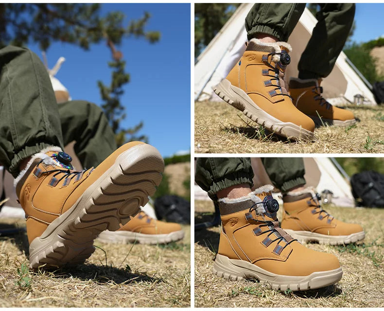 Botas de trabajo de seguridad de invierno para hombre y mujer, tallas 47 y 48, impermeables, ligeras, con puntera de acero, calzado de seguridad protector para hombre.