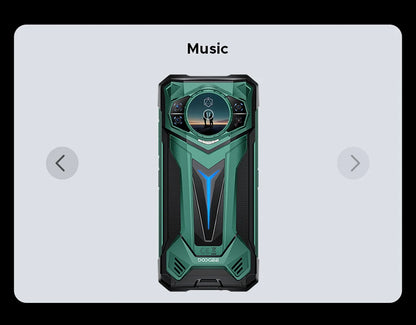 Teléfono resistente DOOGEE S200 Ultra 5G con IA, 48 GB + 1 TB, pantalla trasera de 1,34" con efecto de luz, procesador Dimensity 7400, batería de 11000 mAh, carga rápida de 66 W, NFC, WiFi 6E.