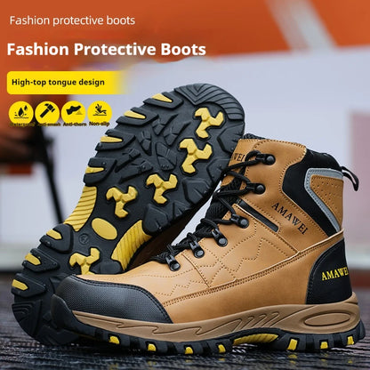 Botas de seguridad para hombre, con punta de acero, antiperforación, anticaídas, indestructibles, antideslizantes, impermeables